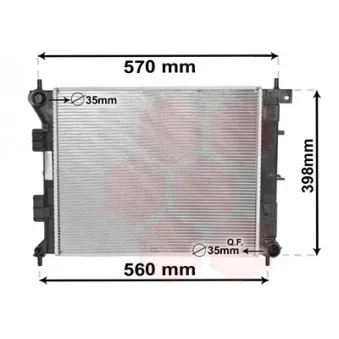 Radiateur, refroidissement du moteur VAN WEZEL 82002338
