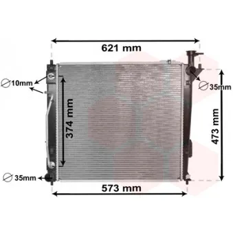Radiateur, refroidissement du moteur VAN WEZEL 82002339