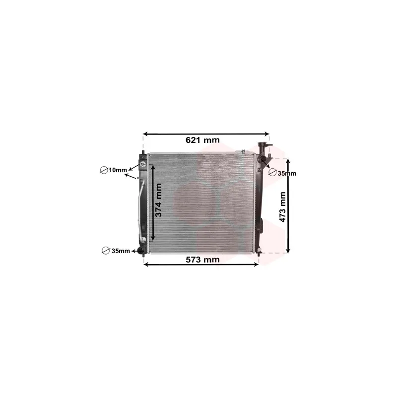 Radiateur, refroidissement du moteur VAN WEZEL 82002339
