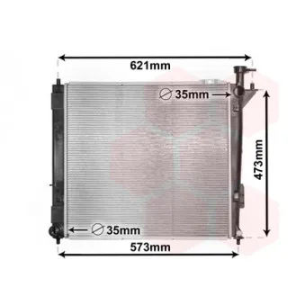 Radiateur, refroidissement du moteur VAN WEZEL 82002346