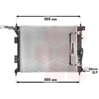 Radiateur, refroidissement du moteur VAN WEZEL 82002351