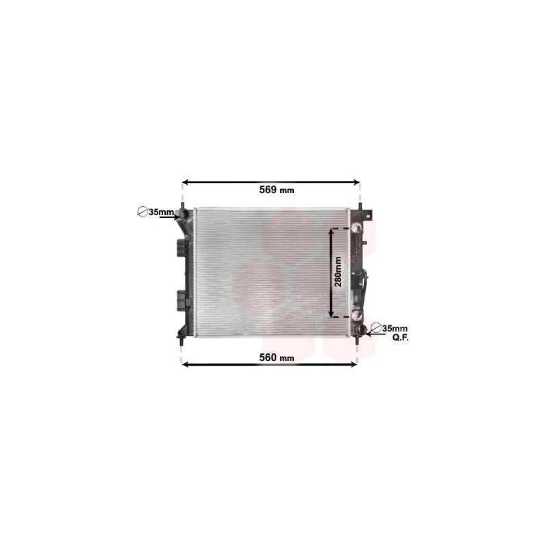 Radiateur, refroidissement du moteur VAN WEZEL 82002351