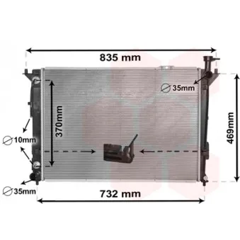 Radiateur, refroidissement du moteur VAN WEZEL 82002352