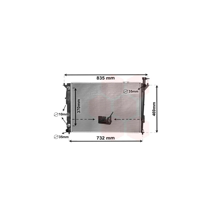 Radiateur, refroidissement du moteur VAN WEZEL 82002352