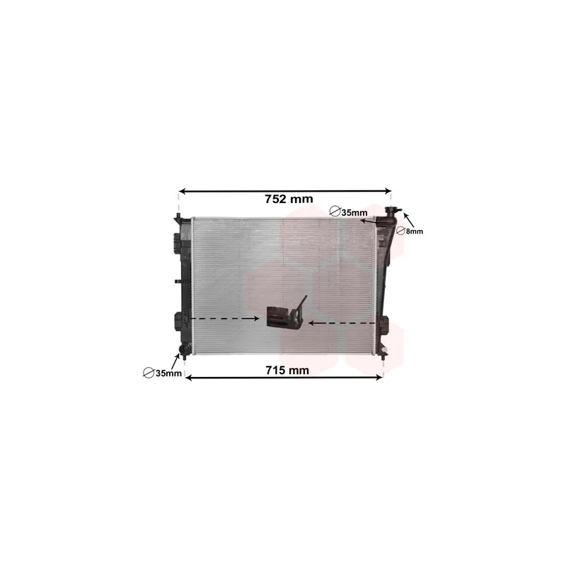 Radiateur, refroidissement du moteur VAN WEZEL 82002379
