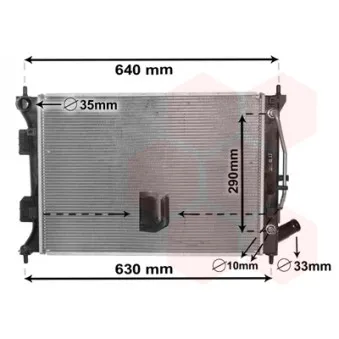 Radiateur, refroidissement du moteur VAN WEZEL 82002381
