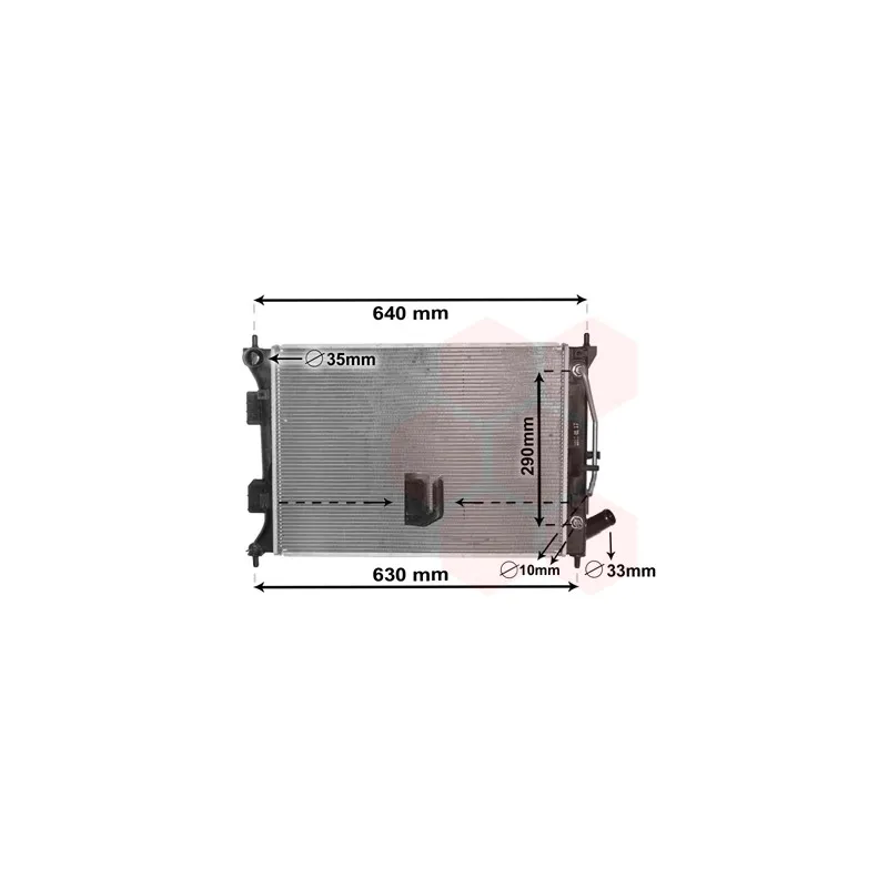Radiateur, refroidissement du moteur VAN WEZEL 82002381