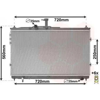 Radiateur, refroidissement du moteur VAN WEZEL 82002392