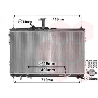 Radiateur, refroidissement du moteur VAN WEZEL 82002402