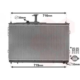 Radiateur, refroidissement du moteur VAN WEZEL 82002418