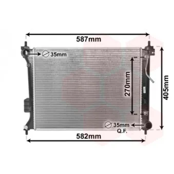 Radiateur, refroidissement du moteur VAN WEZEL 82002428