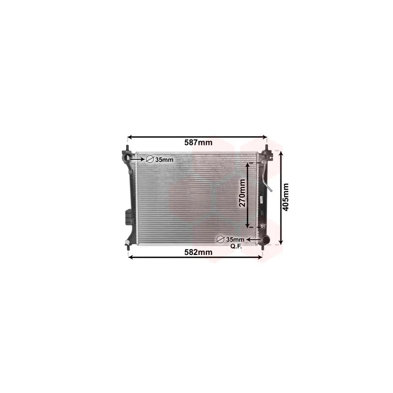 Radiateur, refroidissement du moteur VAN WEZEL 82002428