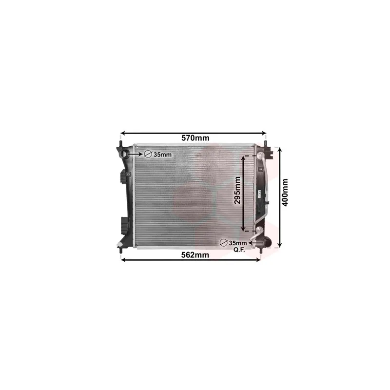 Radiateur, refroidissement du moteur VAN WEZEL 82002433