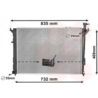 Radiateur, refroidissement du moteur VAN WEZEL 82002435