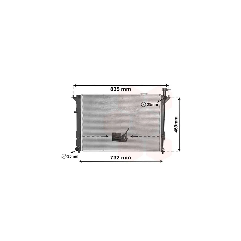 Radiateur, refroidissement du moteur VAN WEZEL 82002435