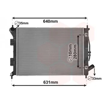 Radiateur, refroidissement du moteur VAN WEZEL 82002436