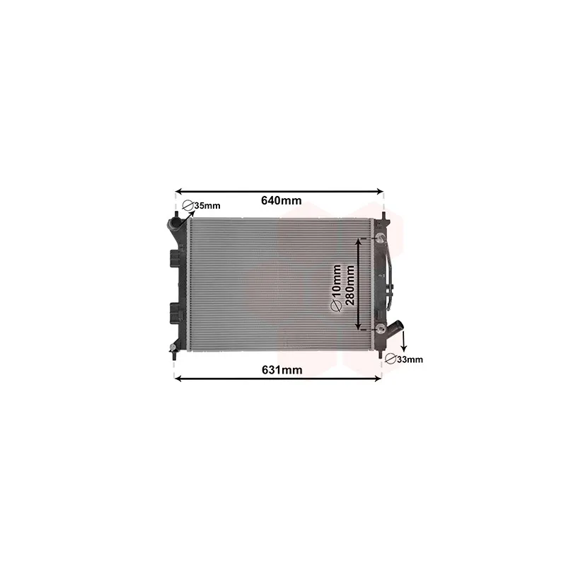 Radiateur, refroidissement du moteur VAN WEZEL 82002436