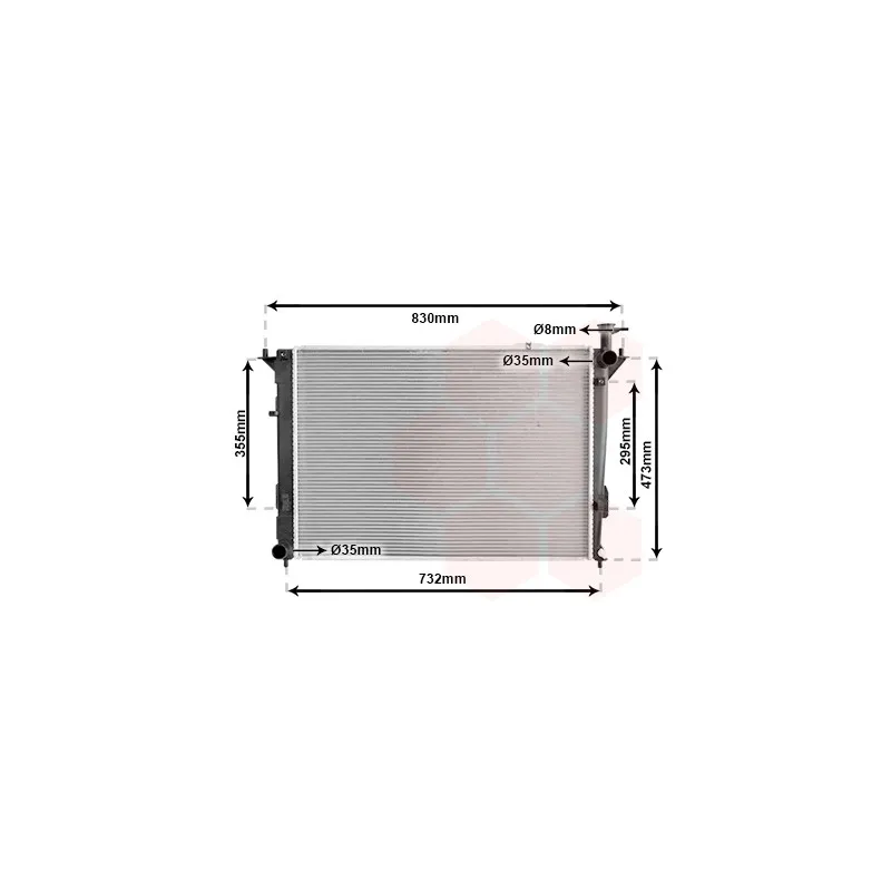 Radiateur, refroidissement du moteur VAN WEZEL 82002447