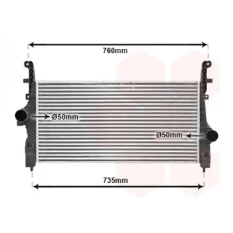 Intercooler, échangeur VAN WEZEL 82004200