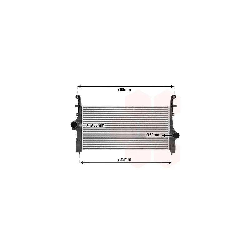 Intercooler, échangeur VAN WEZEL 82004200
