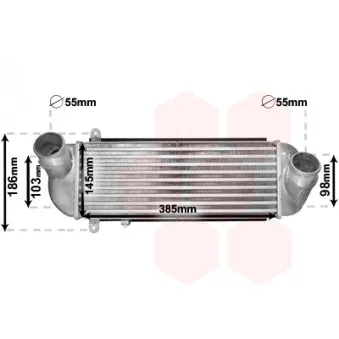 Intercooler, échangeur VAN WEZEL 82004212