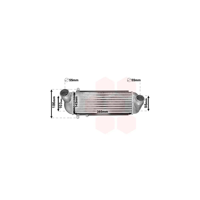 Intercooler, échangeur VAN WEZEL 82004212