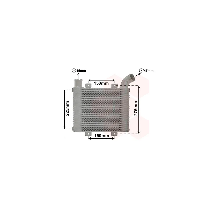 Intercooler, échangeur VAN WEZEL 82004225