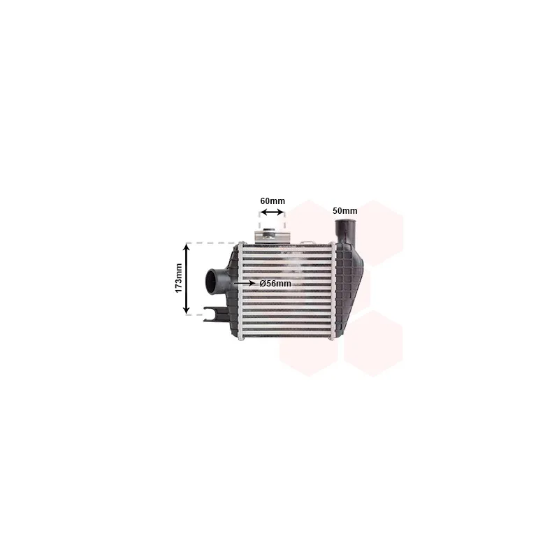 Intercooler, échangeur VAN WEZEL 82004226