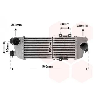 Intercooler, échangeur VAN WEZEL 82004227