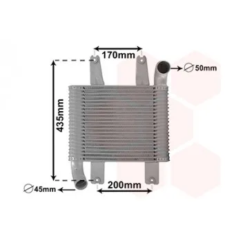 Intercooler, échangeur VAN WEZEL 82004229