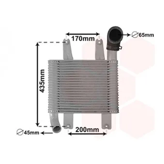 Intercooler, échangeur VAN WEZEL 82004230