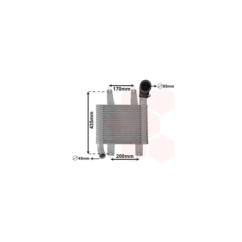 Intercooler, échangeur VAN WEZEL 82004230