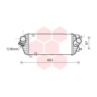 Intercooler, échangeur VAN WEZEL 82004293