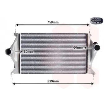Intercooler, échangeur VAN WEZEL 82004337