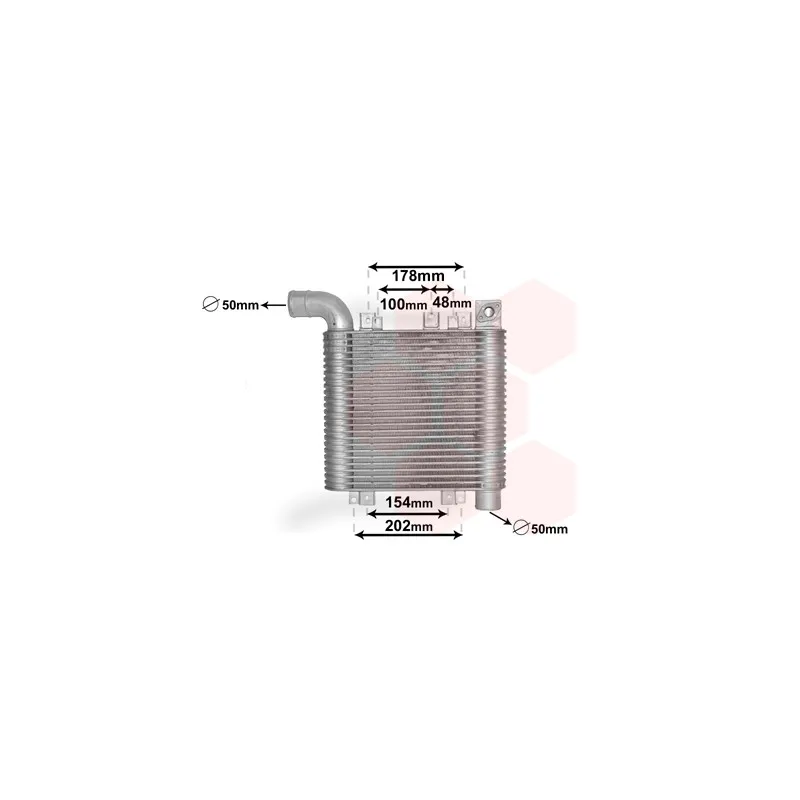 Intercooler, échangeur VAN WEZEL 82004359