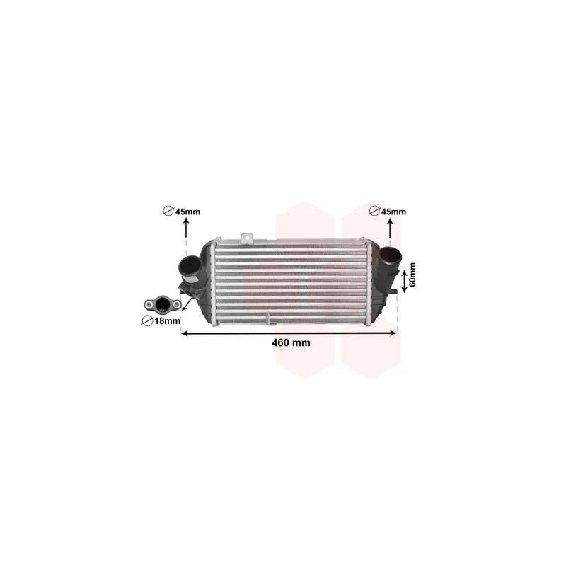 Intercooler, échangeur VAN WEZEL 82004389