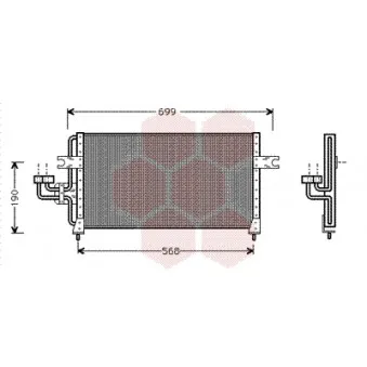 Condenseur, climatisation VAN WEZEL 82005040