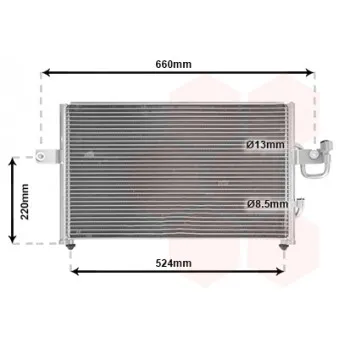 Condenseur, climatisation VAN WEZEL 82005045
