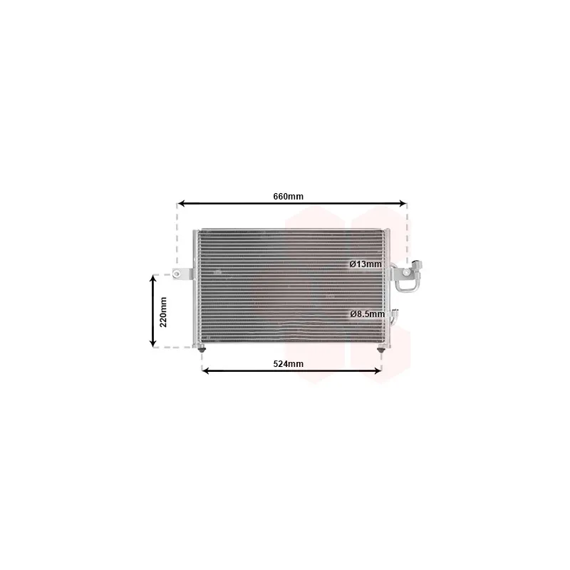 Condenseur, climatisation VAN WEZEL 82005045