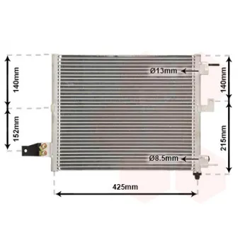 Condenseur, climatisation VAN WEZEL 82005062