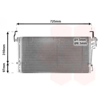 Condenseur, climatisation VAN WEZEL 82005071