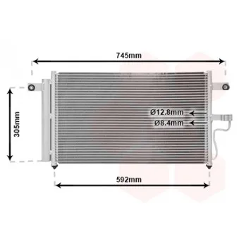 Condenseur, climatisation VAN WEZEL 82005082