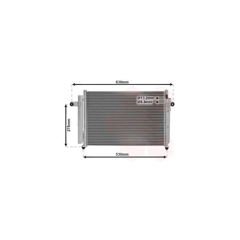 Condenseur, climatisation VAN WEZEL 82005090