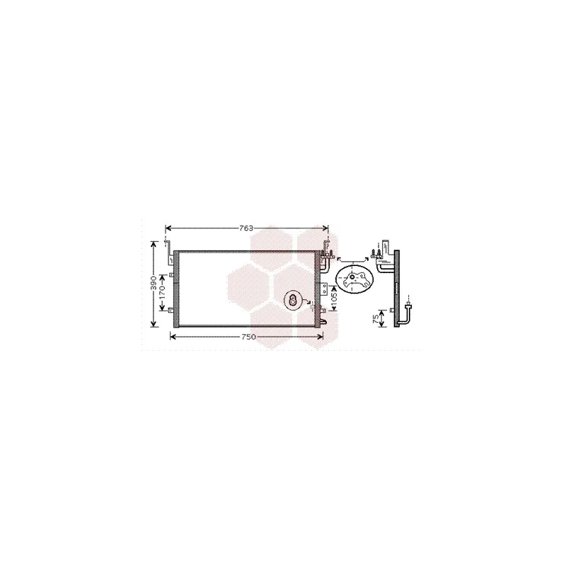 Condenseur, climatisation VAN WEZEL 82005135