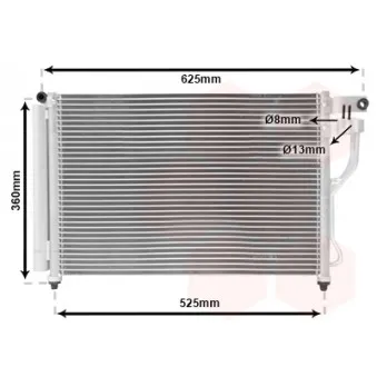 Condenseur, climatisation VAN WEZEL 82005164