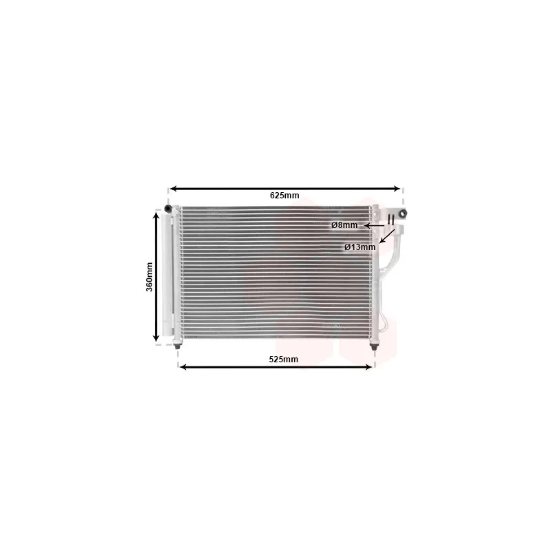 Condenseur, climatisation VAN WEZEL 82005164