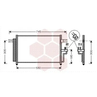 Condenseur, climatisation VAN WEZEL 82005165
