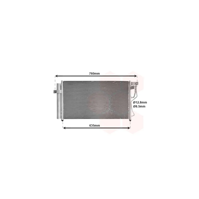 Condenseur, climatisation VAN WEZEL 82005178