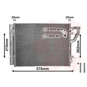 Condenseur, climatisation VAN WEZEL 82005189