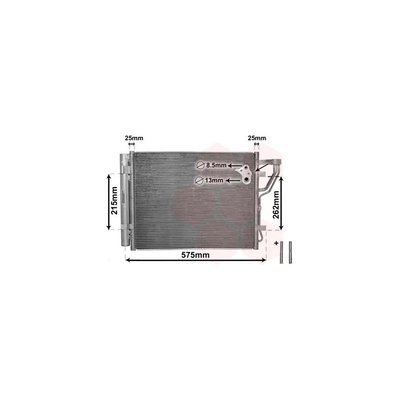 Condenseur, climatisation VAN WEZEL 82005189
